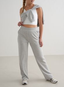 Products: Light Grey Melange Comfy Modal Wide Pants