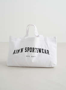 Gifts Under: Off White Varsity Tote Bag