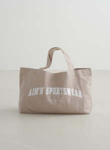 Dark Clay Varsity Tote Bag
