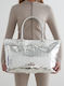 Silver Chrome Tote Bag