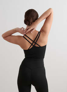 Singlets: Black Monochrome Core Bralette