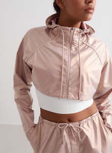 Jackets: Rose Metallic Cropped Jacket