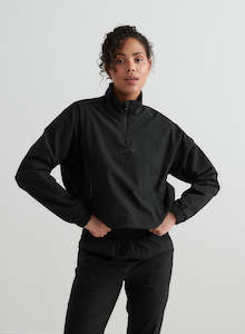 Jackets: Black Windbreaker Jacket