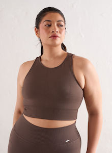 Macchiato Ribbed Seamless Crop Top