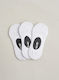 3-Pack White Invisible Workout Socks