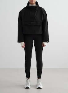 Black Cropped Waterproof Anorak