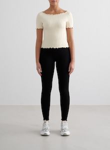 High Waist Tights: Black Tulip Tights