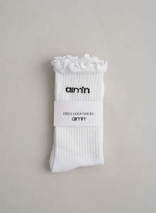New Arrivals: White Frill Logo Socks