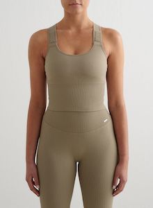 Green Tea Ribbed Seamless High Support Bralette