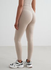 Seamless Tights: Beige Melange Shape Seamless Tights