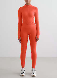 Tangerine Shape Seamless Tights & Zip Jacket Set