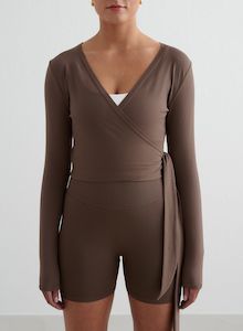 Longsleeve: Macchiato Shape Seamless Wrap Long Sleeve