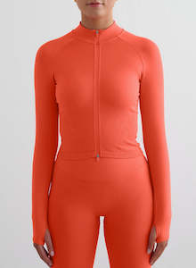 Longsleeve: Tangerine Shape Seamless Zip Jacket