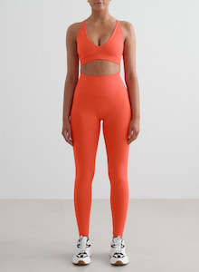 Seamless: Tangerine Shape Seamless Tights & Cross Back Bra Set