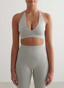 Grey Melange Shape Seamless Cross Back Bra