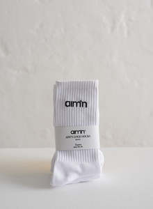 White Aim'n Logo Socks 3-pack