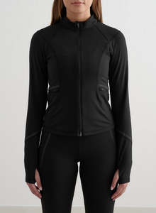 Products: Black Reflective Warming Zip Jacket