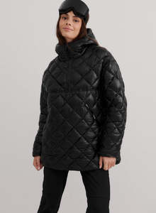 Products: Glossy Black Luxe Quilted Anorak
