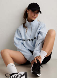 Products: Aura Varsity Sweat Half Zip