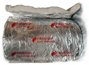 Insulation: Firestop Duct Wrap Foil Face - (38mm thick insulation)