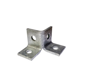 Pipe Installation: Strut, Bracket Wing 4 Hole - HDG (Hot Dipped Galvanised)
