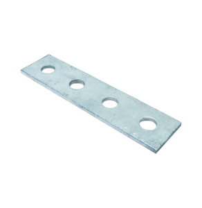 4 Hole Flat Plate Fitting Bracket 186x41mm - HDG (Hot Dipped Galvanised)