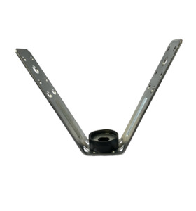 Duct Bracket V - Zinc Plated (Includes Isolator Pad)