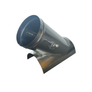 Hvac Installation: Saddle Take Off 45 Degree for 200mm Diameter Spigot Duct with Damper - Pregalvanised Metal (Copy)