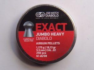 Products: JSB Exact Jumbo Heavy .22 cal pellets