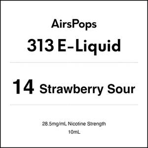 14 STRAWBERRY SOUR - AirsPops 313 E-LIQUID 10ml