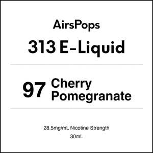 313 E Liquid: 97 Cherry Pomegranate - AirsPops 313 E-LIQUID 30ml
