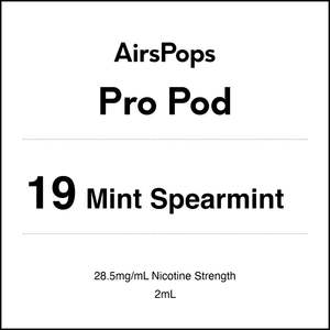Prefilled Pods For Airpops Pro Airegg: 19 MINT SPEARMINT - AirsPops Pro Pods 2ml