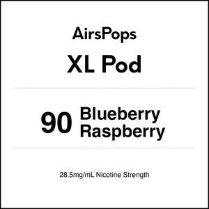 Airspops Disposable Xl: 90 Blueberry Raspberry - AirsPops XL Pod 10ml