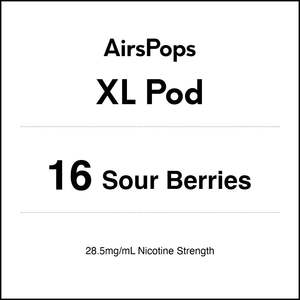 Airspops Disposable Xl: 16 SOUR BERRES - AirsPops XL Pod 10ml