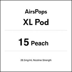 15 PEACH - AirsPops XL Pod 10ml