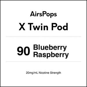 X Twin Pod: 90 Blueberry Raspberry - AirsPops X Pod TWIN PACK