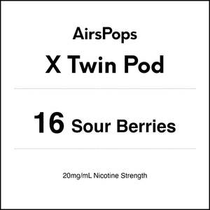 X Twin Pod: 16 Sour Berries - AirsPops X Pod TWIN PACK