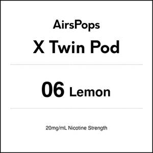 X Twin Pod: 06 Lemon - AirsPops X Pod TWIN PACK