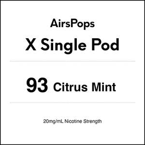 X Single Pod: 93 Citrus Mint - AirsPops X Pod SINGLE PACK