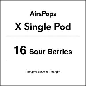 X Single Pod: 16 Sour Berries - AirsPops X Pod SINGLE PACK