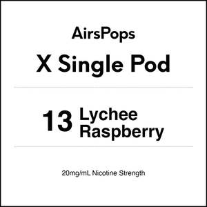 13 Lychee Raspberries - AirsPops X Pod SINGLE PACK