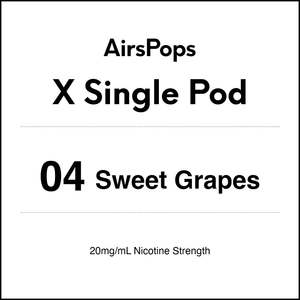 X Single Pod: 04 Sweet Grapes - AirsPops X Pod SINGLE PACK
