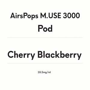 AirsPops M.USE 3000 Pod- Cherry Blackberry