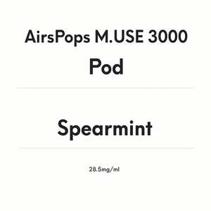 AirsPops M.USE 3000 Pod-Spearmint