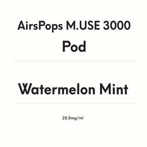AirsPops M.USE 3000 Pod- Watermelon Mint
