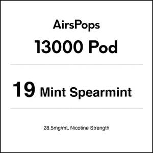 19 Mint Spearmint - AirsPops 13000 Pod