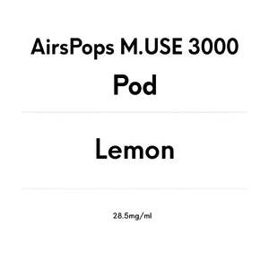 AirsPops M.USE 3000 Pod- Lemon