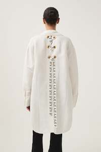 Aje Signatures: Virtuous Lace-Up Longline Shirt