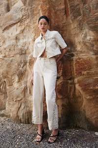 Denim: Effie Braided Denim Jeans