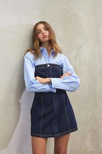 Junee Strapless Denim Dress